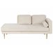 Beliani Chaise longue versão à direita Veludo MIRAMAS Bege
