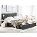 Beliani Cama com armazenamento Poliéster ROCHELLE 153x213 Cinza Escuro