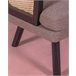 Cadeirão retro vintage em rotim natural algodão - Leeds Castanho