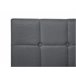 Beliani Cama continental Poliéster ADMIRAL 170x210 Cinza Escuro