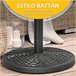Base de Chapéu de Sol HDPE, metal, cimento Outsunny Preto