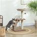 Arranhador para Gatos Melamina de Madeira e Juta; PawHut Castanho