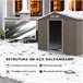 Abrigo de Jardim Aço Galvanizado e PP Outsunny Cinza