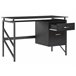 Beliani Secretária MORITON 117x57 Preto