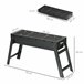 Barbecue a Carvão Metal Outsunny Preto
