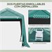 Abrigo de Exterior Metal e Tecido PE Outsunny Verde