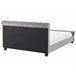 Beliani Cama com estrado Veludo AVALLON 172x233 Azul Marino
