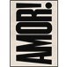 Pintura arte deco AMOR 50x70cm marca MARCOMUEBLE Preto