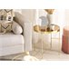 Beliani Mesa auxiliar LUCEA 40x40 Beliani Mesa auxiliar LUCEA 40x40 Dourado