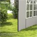 2 Paredes Laterais para Tendas PE e PVC Outsunny 293x193 Branco