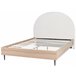 Beliani Cama com estrado Poliéster MILLAY 156x211 Branco/ Bege