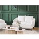 Beliani Sofá de 2 lugares Bouclé HOBRO Branco