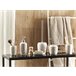 Beliani Conjunto de acessórios de banho PALMILLA Branco/ Bege