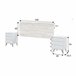 Conjunto de quarto duplo estilo nórdico Branco