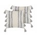 Beliani Almofada decorativa HELICONIA 45x45 Cinza