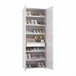 Armário multiuso com 2 portas com efeito madeira 72 Branco