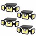 Aktive Pack 4 apliques solares LED com sensor de movimento Aktive Pack 4 apliques solares LED com sensor de movimento Preto