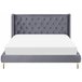 Beliani Cama com estrado Veludo FORBACH 154x218 Cinza