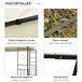 Pérgola de Exterior Aço e Poliéster Outsunny 295x392 Bege