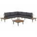 Beliani Conjunto lounge CORATO Cinza Escuro