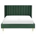 Beliani Cama Terciopelo VILLETTE 185x222 Bege