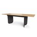 Mesa de jantar extensível ARUBA Preto/ Madeira