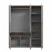 Roupeiro SURFINO portas batentes 158x194cm cinza Cinza