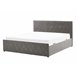 Beliani Cama con almacenaje Terciopelo ROCHEFORT 150x214 Cinza