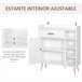Armário Particle Board HOMCOM, casa - móveis de armazenamento 80 Branco