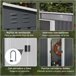 Abrigo de Jardim Aço Galvanizado Outsunny Cinza