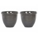 Beliani Conjunto de 2 vasos para plantas TESALIA Castanho