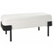 Beliani Banco de cama Chenille WARREN 100x40 Branco