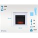 Lareira eléctrica independente de 2kW em aço lacado com controlo Branco