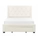 Beliani Cama com armazenamento Veludo LIEVIN 145x217 Creme