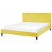 Beliani Cama com estrado Veludo FITOU 190x214 Amarelo