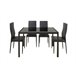 Conjunto de mesa com 4 cadeiras JET preto Preto