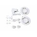 Beliani Cama com LED Poliéster FITOU 170x214 Cinza Claro