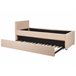 Beliani Cama com estrado Bouclé MARMANDE 86x214 Bege