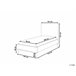 Beliani Cama Veludo BAYONNE 101x212 Branco/ Bege