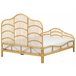 Beliani Cama com estrado Rattan/vime DOMEYROT 147x207 Castanho