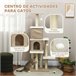 Arranhador para Gatos Aglomerado de Madeira, Pelúcia e Sisal Castanho