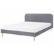 Beliani Cama com estrado Veludo FLAYAT 193x215 Cinza