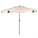 Aktive Guarda-sol de jardim grande hexagonal basculante marfim 230 cm UV50 Bege