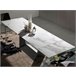 ANGEL CERDA Mesa de jantar extensível em mármore branco Branco/ Preto