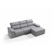 Chaise longue dereita com arrumação RUBIK Cinza