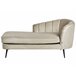 Beliani Chaise longue Veludo ALLIER Bege