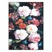 ANDRE 1629 Tapete flores vintage antiderrapante 80x150 Preto