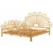 Beliani Cama com estrado Rattan/vime FLORENTINE 187x207 Castanho