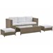 Beliani Conjunto lounge Ratan sintético BELLUNO Branco
