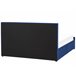 Beliani Cama com estrado Veludo ROCHEFORT 170x214 Azul Marino